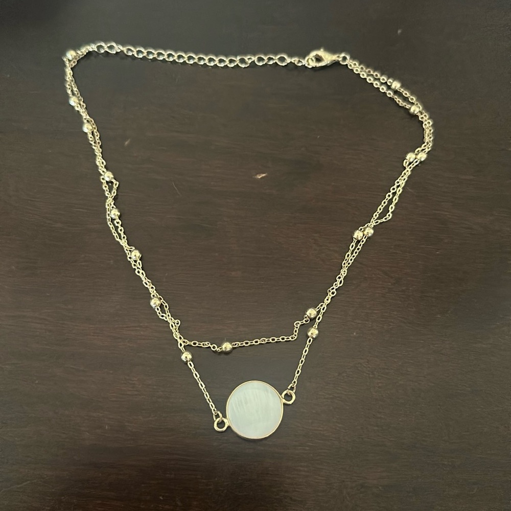 Lulus double layer necklace gold